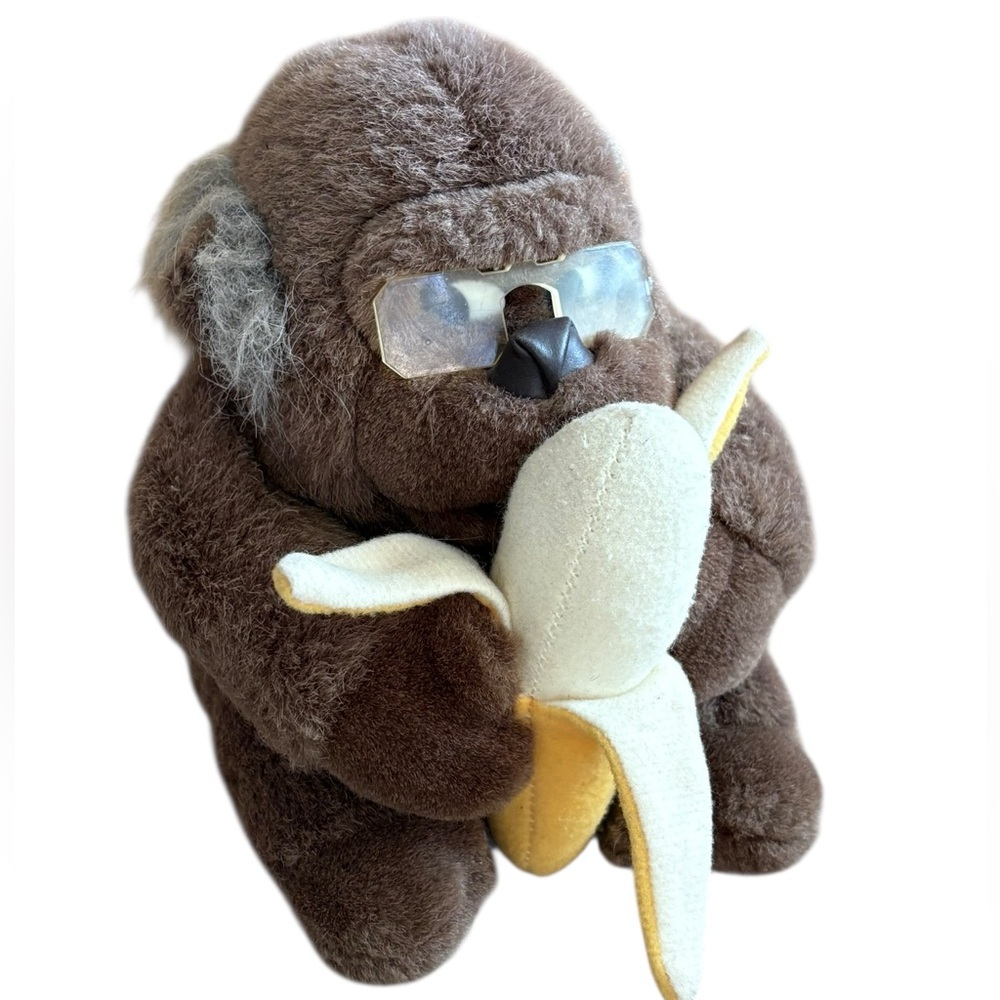 Embrace Senior Gorilla With Glasses and Banana Vintage Preowned